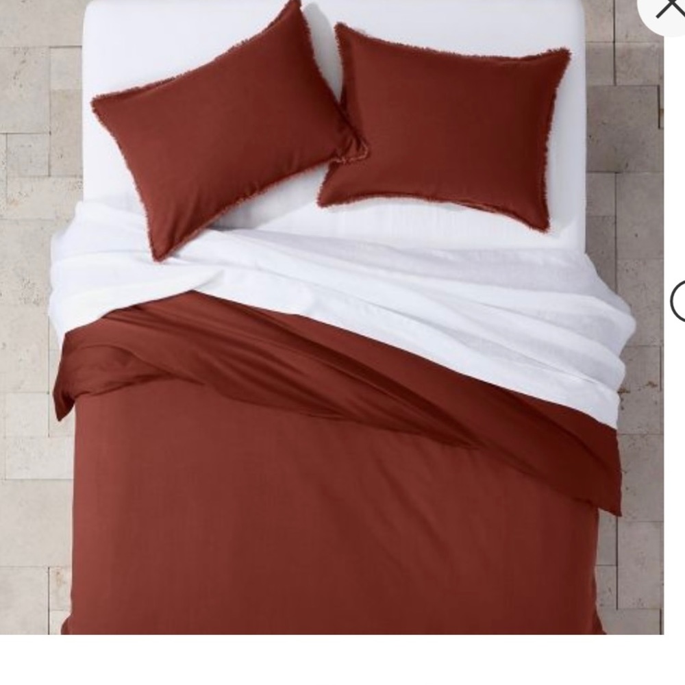 King set of Heavyweight duvet and 2 pillow shams Linen by Casaluna Collection